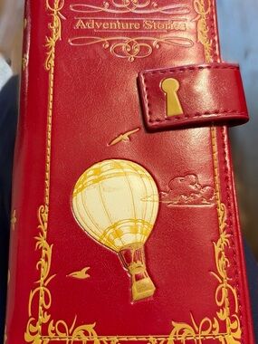 Adventure Stories Red Embossed Hot Air Balloon ‘Book’ Wallet by Shag Wear